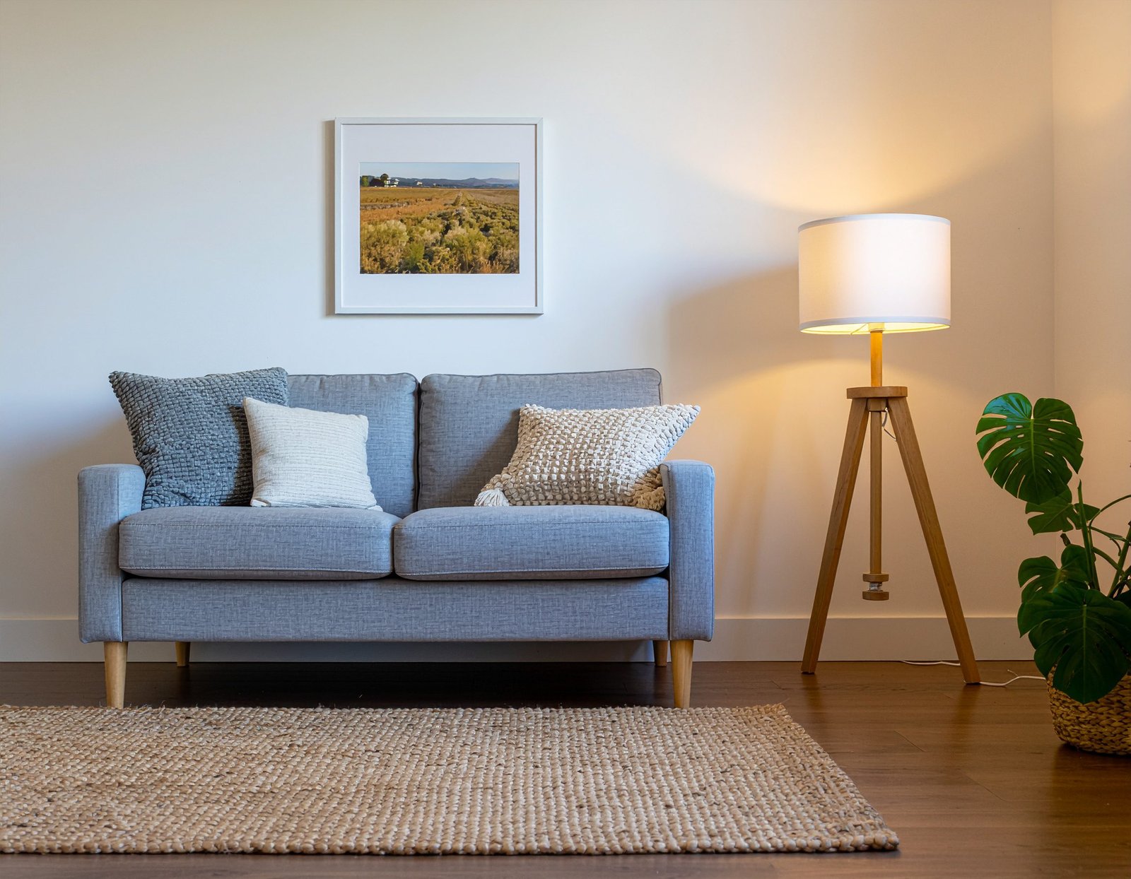 small living room after a budget makeover