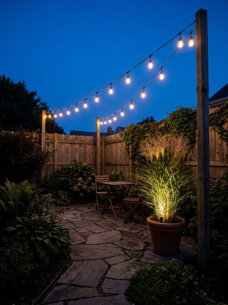 Lighting backyard