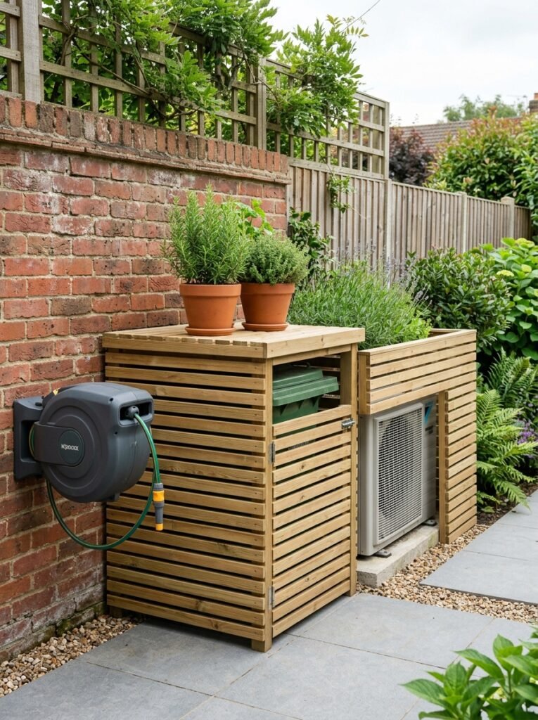 Hide the Bins, the Hose, and the AC Unit