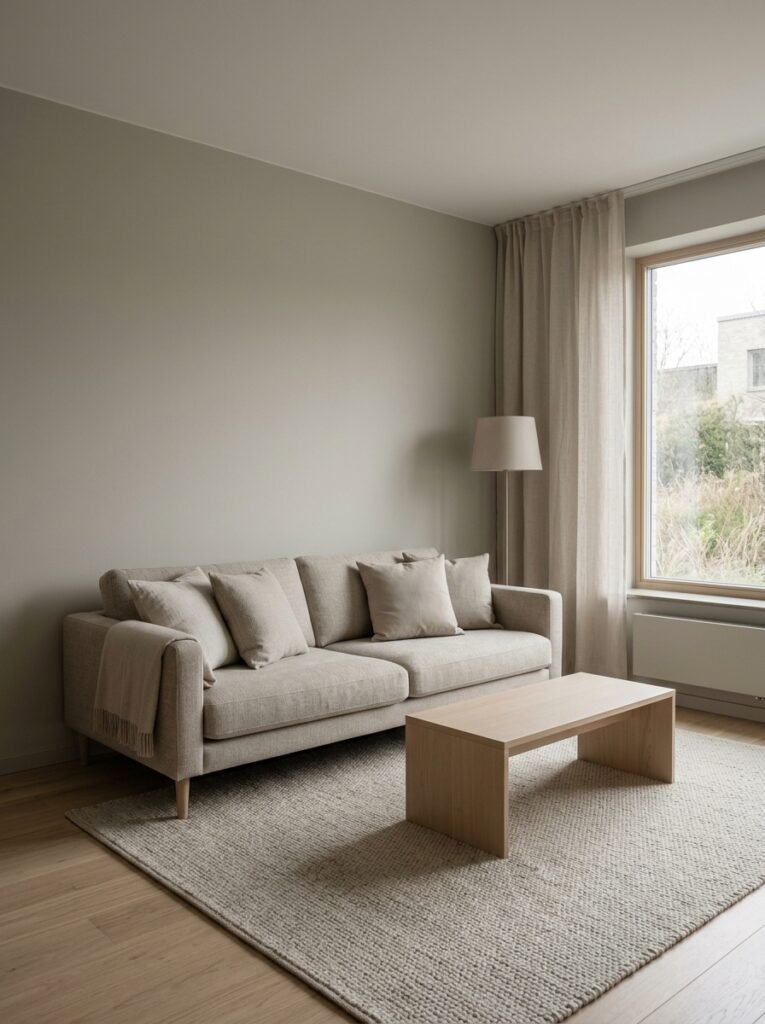 Wavy scalloped mirror and a large cloud sofa shown as shapes designers are moving away from
